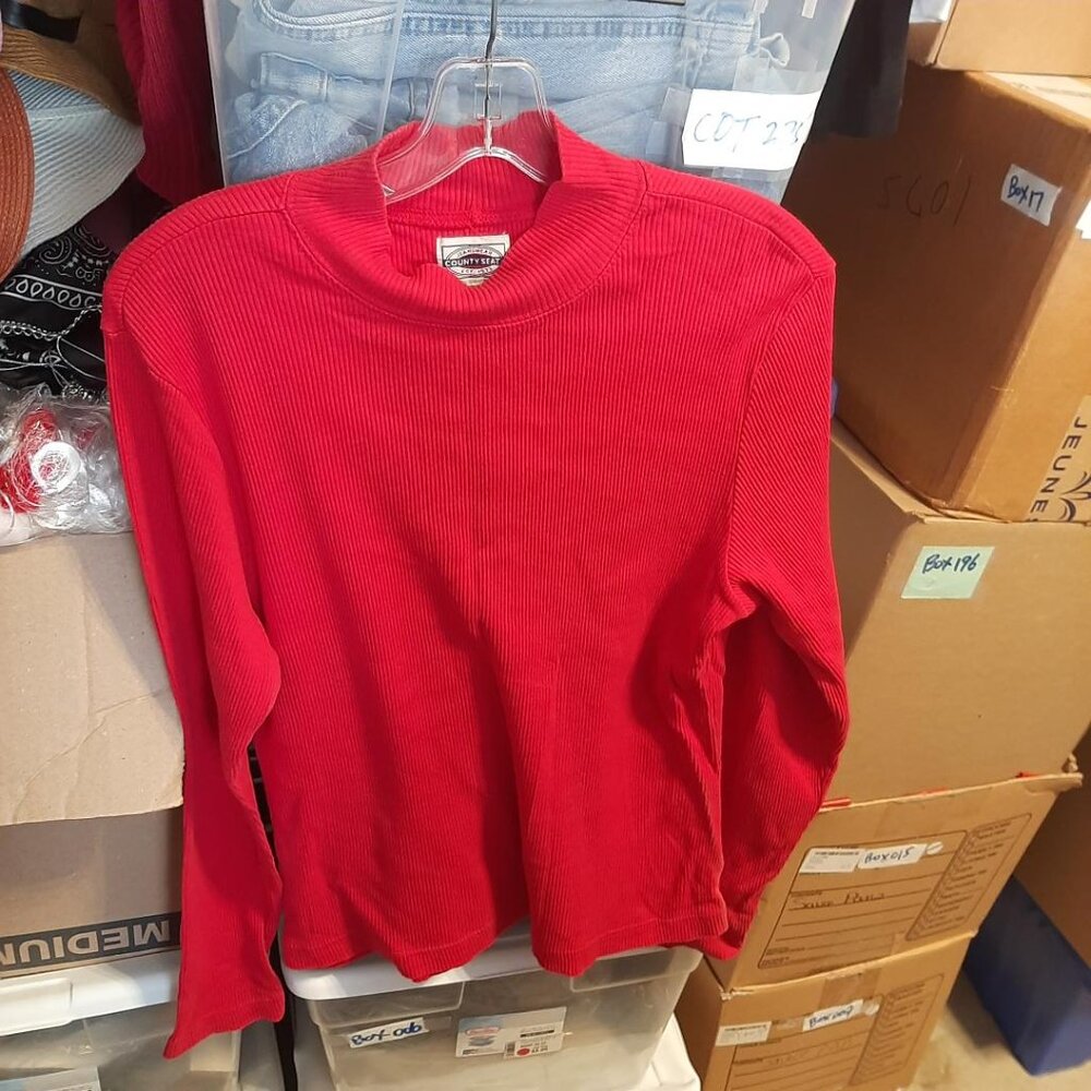 NEW ! Women County Seat Jeanswear Turtleneck Sweater Red Size XL